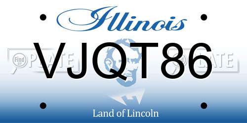 VJQT86 Illinois License Plate