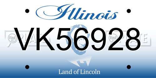 VK56928 Illinois License Plate