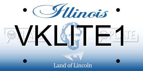 VKLITE1 Illinois License Plate