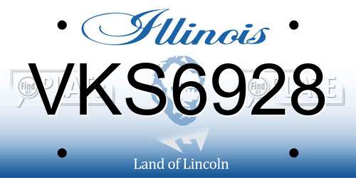 VKS6928 Illinois License Plate