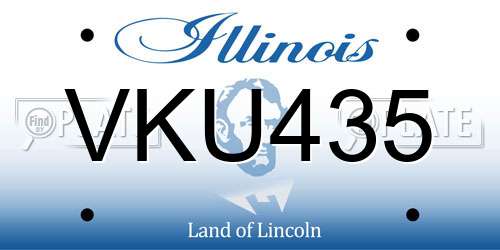 VKU435 Illinois License Plate