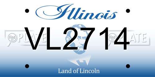 VL2714 Illinois License Plate