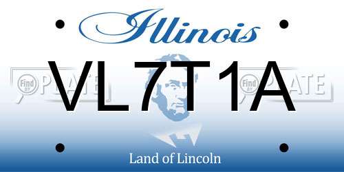 VL7T1A Illinois License Plate