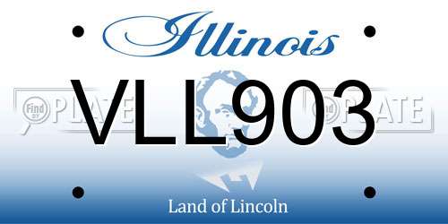 VLL903 Illinois License Plate