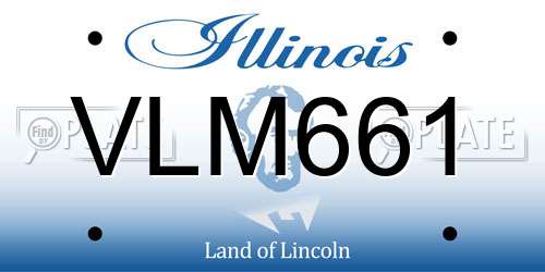 VLM661 Illinois License Plate