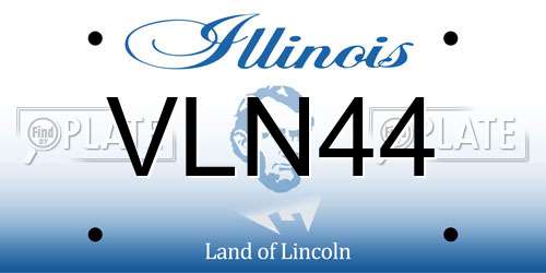 VLN44 Illinois License Plate