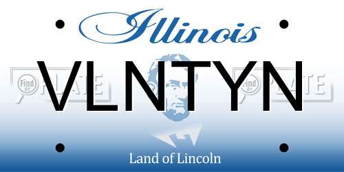 VLNTYN Illinois License Plate
