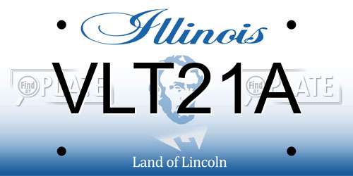 VLT21A Illinois License Plate