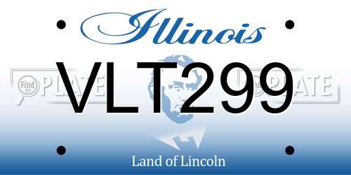 VLT299 Illinois License Plate