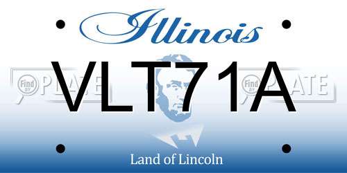VLT71A Illinois License Plate