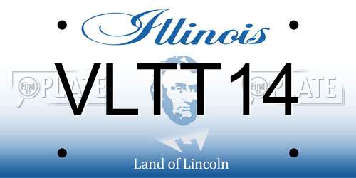 VLTT14 Illinois License Plate