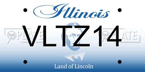 VLTZ14 Illinois License Plate