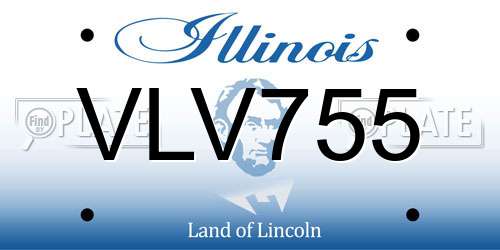 VLV755 Illinois License Plate
