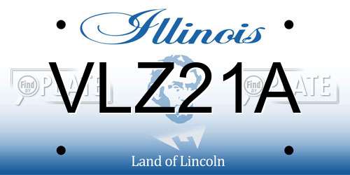VLZ21A Illinois License Plate