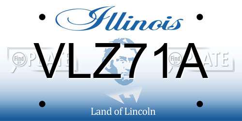 VLZ71A Illinois License Plate