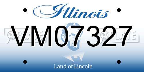 VM07327 Illinois License Plate