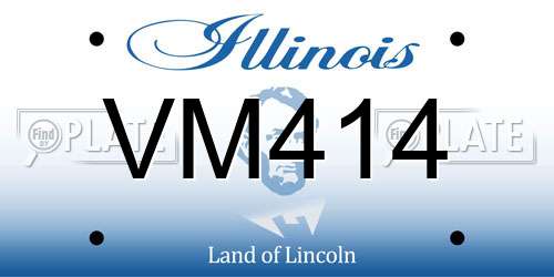 VM414 Illinois License Plate
