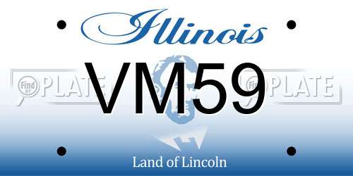 VM59 Illinois License Plate