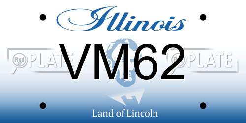 VM62 Illinois License Plate
