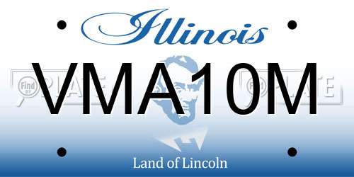 VMA10M Illinois License Plate