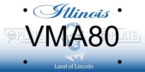 VMA80 Illinois License Plate