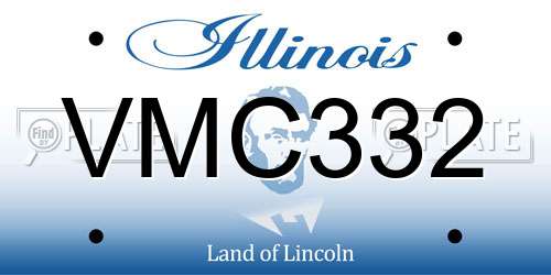VMC332 Illinois License Plate
