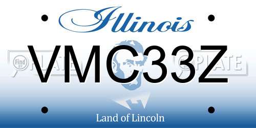 VMC33Z Illinois License Plate