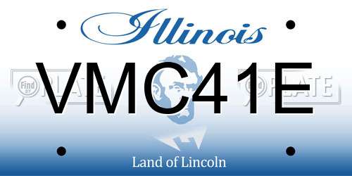 VMC41E Illinois License Plate