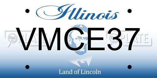 VMCE37 Illinois License Plate
