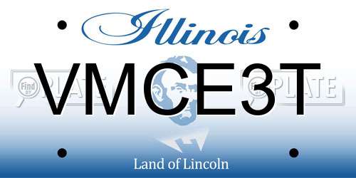 VMCE3T Illinois License Plate