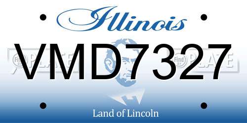 VMD7327 Illinois License Plate