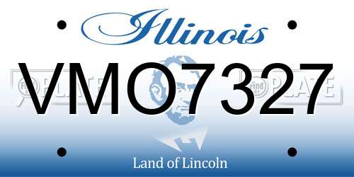 VMO7327 Illinois License Plate