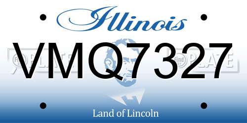 VMQ7327 Illinois License Plate