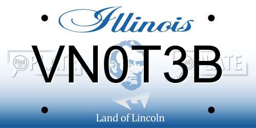VN0T3B Illinois License Plate