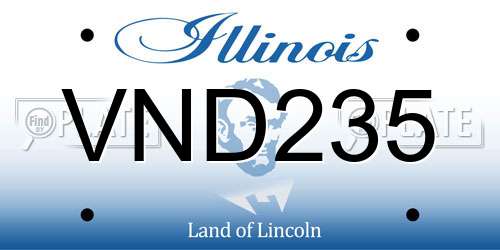 VND235 Illinois License Plate