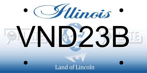 VND23B Illinois License Plate