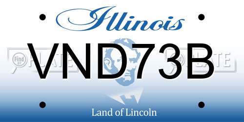 VND73B Illinois License Plate