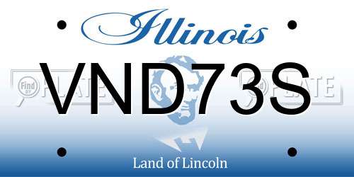 VND73S Illinois License Plate