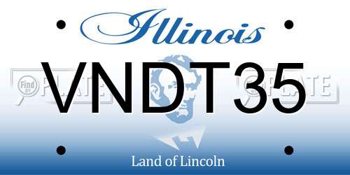 VNDT35 Illinois License Plate