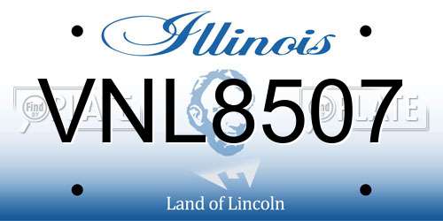VNL8507 Illinois License Plate