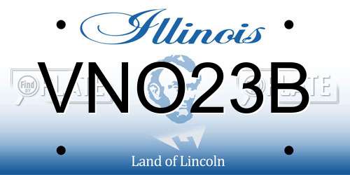 VNO23B Illinois License Plate