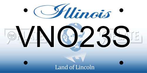 VNO23S Illinois License Plate