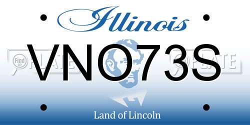 VNO73S Illinois License Plate