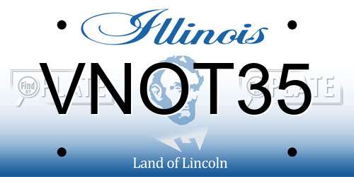 VNOT35 Illinois License Plate