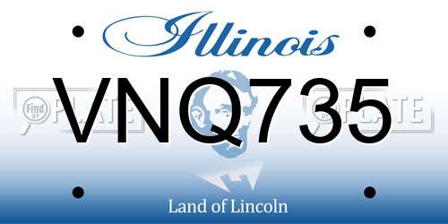 VNQ735 Illinois License Plate