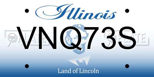VNQ73S Illinois License Plate