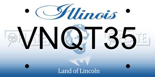 VNQT35 Illinois License Plate