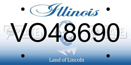 VO48690 Illinois License Plate
