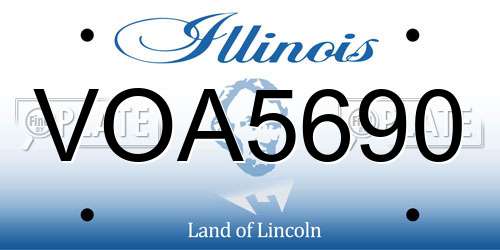 VOA5690 Illinois License Plate