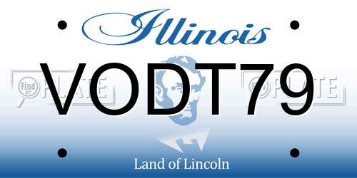 VODT79 Illinois License Plate